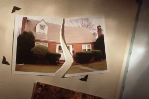 photo of house ripped in half from Arizona divorce